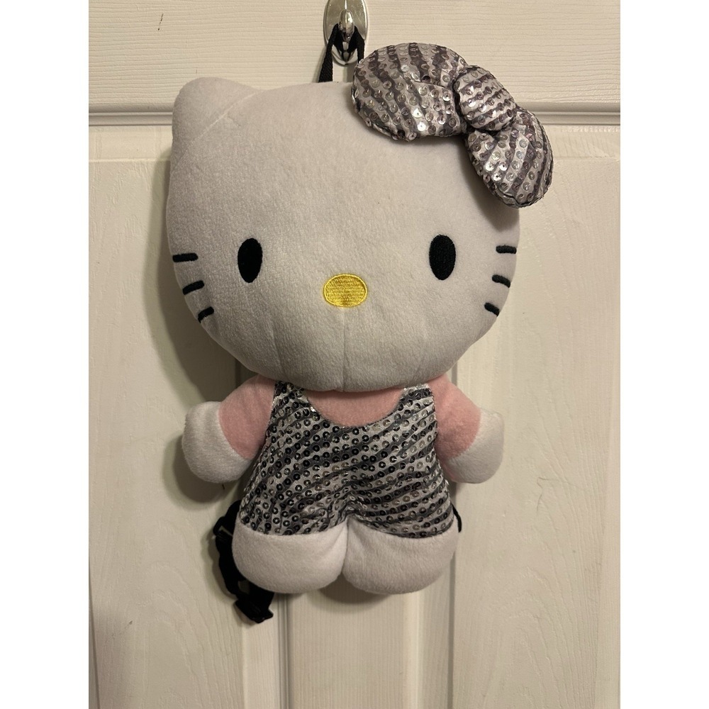 Hello Kitty 2012 Sanrio Plush Backpack 14" Sequins Pink
